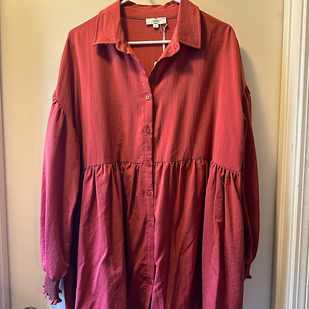 Boutique brand Entro Tunic/Dress in dark coral